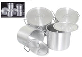 Sonex Commercial Set Pot Set Metal Finish | Sizes: 1-4 (Also may be referred to as Sonex Handi Set or Sonex Aluminum Handi Set)