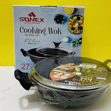 Cooking Wok Sonex - Glass Lid Nonstick