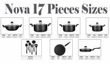 Nova Gift pack-Sonex 17 PCS Nonstick (BLACK & BEIGE)