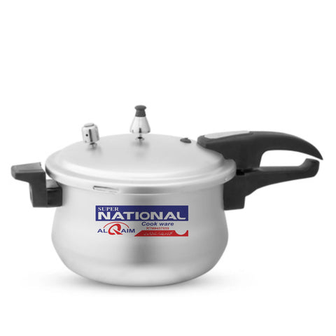 National Belly Pressure Cooker 7 Liter – Grooved Aluminum | FREE Lemon Squeezer – Eid ul Azha Gift Offer
