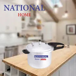 National Pressure Cooker Grooved – 11 Liter | Heavy-Duty Aluminum Belly Shape | FREE Non-Stick Chimta – Eid ul Azha Special Offer