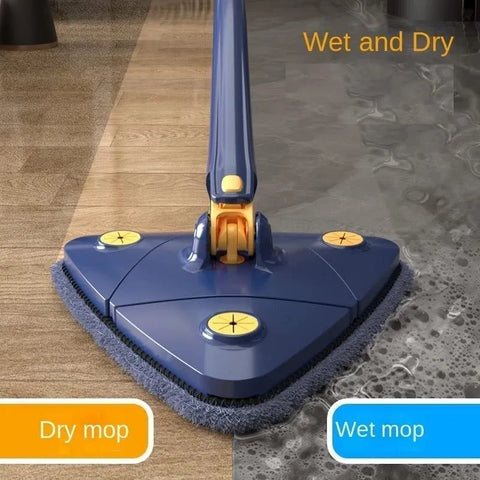 360° Rotating Triangle Mop – Wall & Floor Cleaner