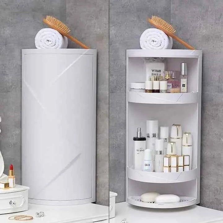 Bathroom & Kitchen Corner Cabinet – 360° Rotating