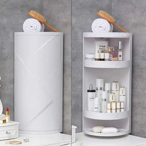 Bathroom & Kitchen Corner Cabinet – 360° Rotating
