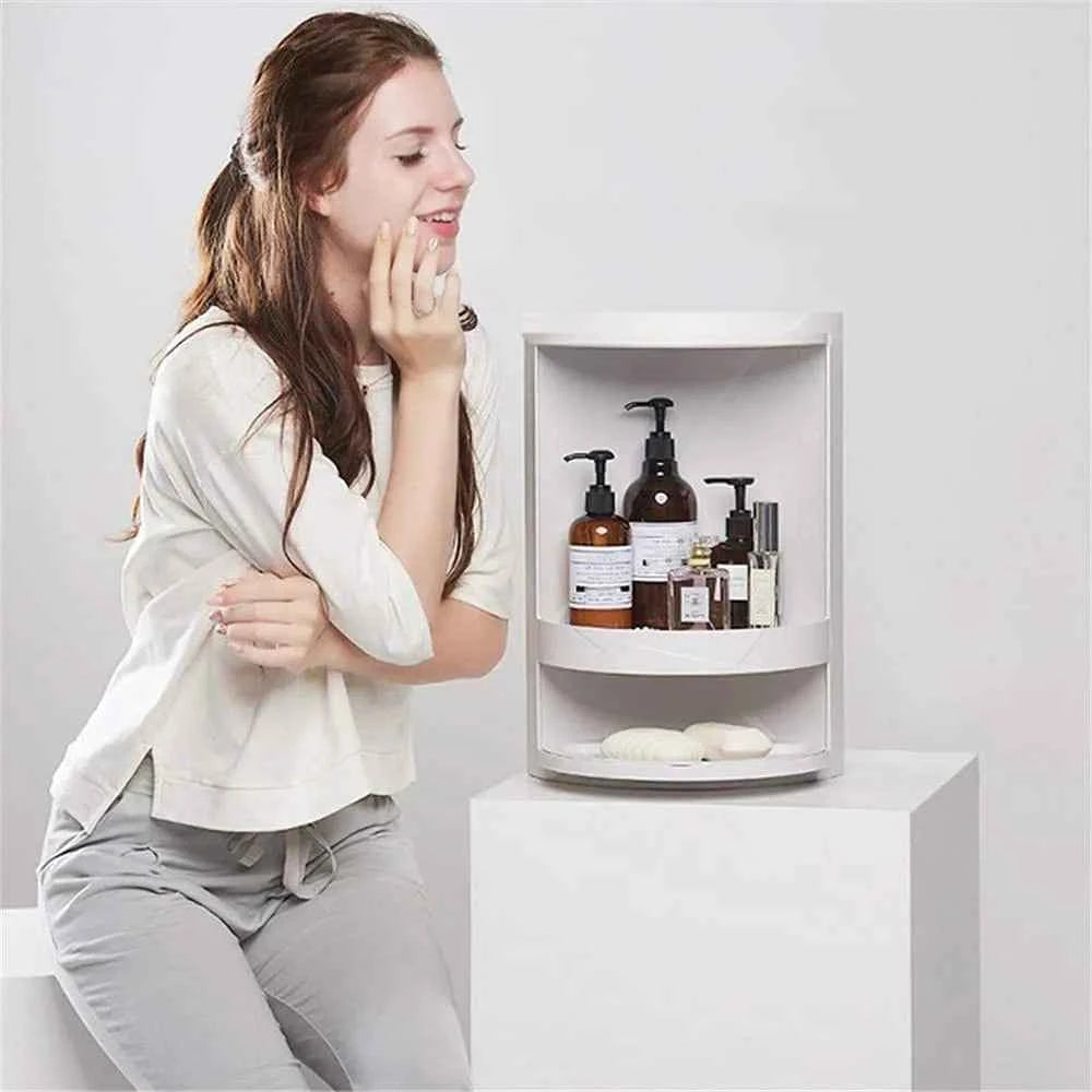 Bathroom & Kitchen Corner Cabinet – 360° Rotating