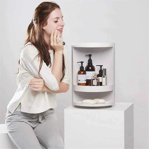 Bathroom & Kitchen Corner Cabinet – 360° Rotating