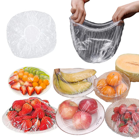 100pcs Reusable Elastic Food Covers