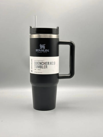 Stanley Style Tumbler With Handle & Straw