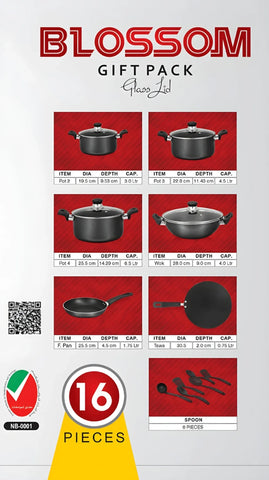 Blossom Gift Pack - Sonex 16 PCS Nonstick