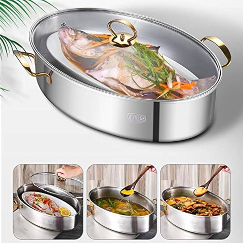 Alpha Fish Pot – Non-Toxic Stainless Steel for Healthy Cooking