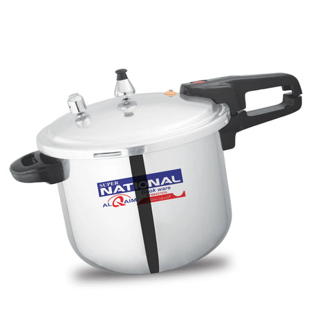 National Pressure Cooker Grooved – 11 Liter | Heavy-Duty Aluminum Belly Shape | FREE Non-Stick Chimta – Eid ul Azha Special Offer
