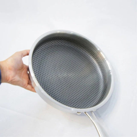 German Imported Stainless Steel Double Sided Frying Pan – Honeycomb Laser Coated