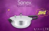 SONEX KARAHI COOKER 5 TO 11 LTR ALUMINIUM