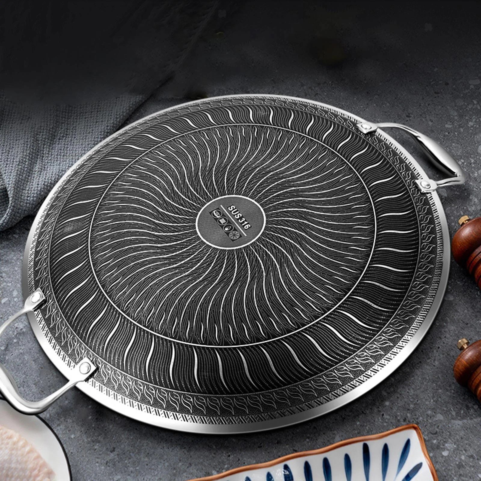 German Imported HoneyComb Laser Coating Tawa – Premium Stainless Steel
