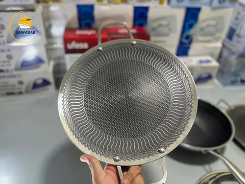 German Imported HoneyComb Laser Coating Tawa – Premium Stainless Steel