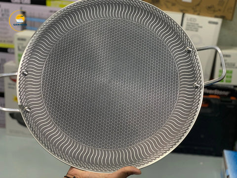 German Imported HoneyComb Laser Coating Tawa – Premium Stainless Steel