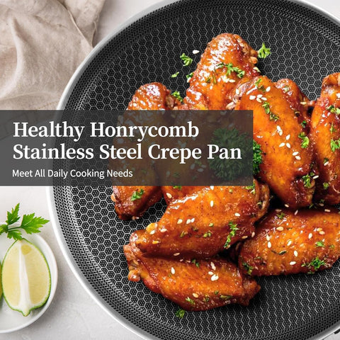 German Imported Laser Coating Pizza Pan – Double Sided Honeycomb Non-Stick Baking Disk & Hot Plate