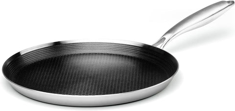 German Imported Laser Coating Pizza Pan – Double Sided Honeycomb Non-Stick Baking Disk & Hot Plate