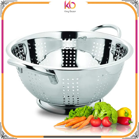 Premium Stainless Steel Rectangular Rice Strainer – Heavy-Duty Kitchen Strainer with Stable Base