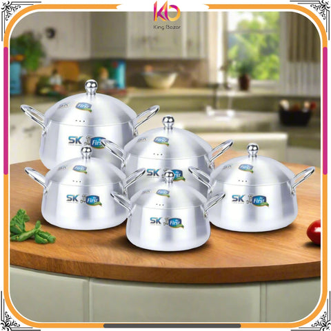 Heavy Gauged Metal Finish Casserole Belly Gift Set | Premium Cookware Set