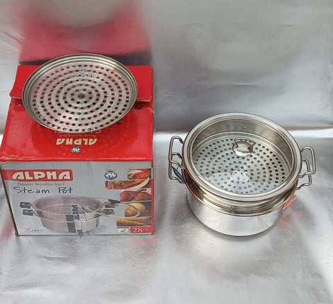 Alpha Steamer Cuisine – Stainless Steel with Glass Lid for Healthy Steaming