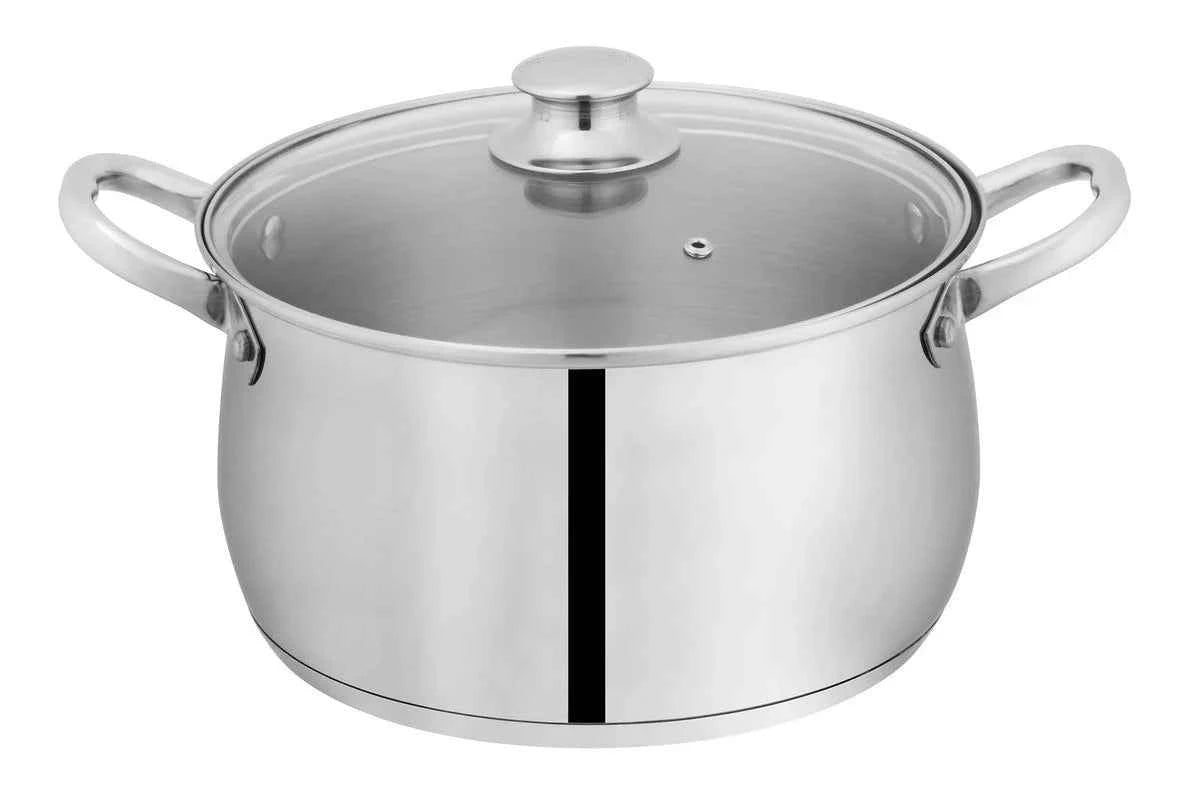 Sonex Elegant Gift Pack – 12-Piece Premium Stainless Steel Cookware Set with Glass Lids