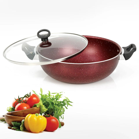 Sonex Premium Cookware Combo - 28cm Wok + 30cm Wood Handle Tawa - Ultimate Cooking Experience!