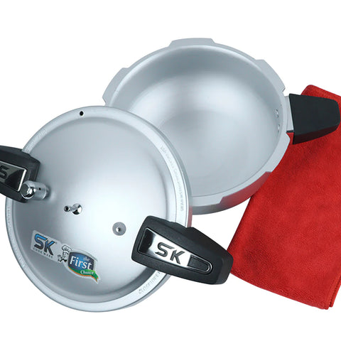 7 Liter Zircon 2-in-1 Aluminum Pressure Cooker & Karahi/Wok with Free Glass Lid